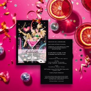 Invitación Glam and Funny Showgirl Cocktail Glass Wedding