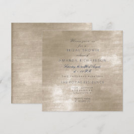 Invitación Glam Beige Ivory Velvet Bridal Shower
