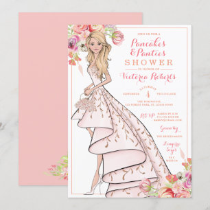 Invitación Glam Bride Pancakes and Panties Lingerie Shower