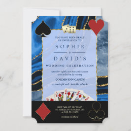 Invitación Glam Casino Royale Vegas Poker Boda de la Agenta d