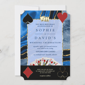 Invitación Glam Casino Royale Vegas Poker Boda de la Agenta d