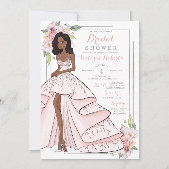 Invitación Glam Chica Bridal Shower (Anverso)