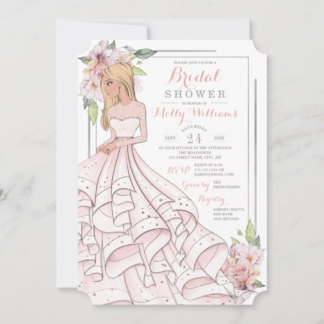 Invitación Glam Chica Bride Bridal Shower