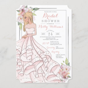 Invitación Glam Chica Bride Bridal Shower