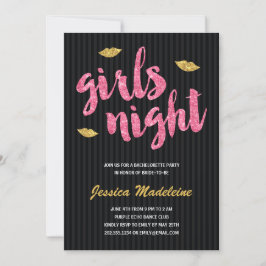 Invitación Glam Chicas Night | Purpurina Look Bachelorette Pa