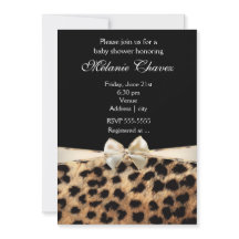 Invitación Glam con Estampado de Leopardo y Cheeta