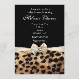 Invitación Glam con Estampado de Leopardo y Cheeta