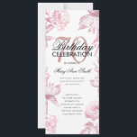 Invitación Glam Floral 70th Birthday Program Rosa Gold<br><div class="desc">Elegante "Programa de Fiesta de Cumpleaños" con Arreglo Floral en Rosa Oro con texto personalizado.</div>