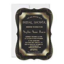 Glam Gold Great Gatsby Art Deco 20s Bridal Shower