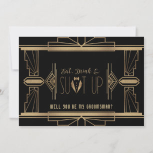 Invitación Glam Great Gatsby ¿SERÁS MI GRUPO?