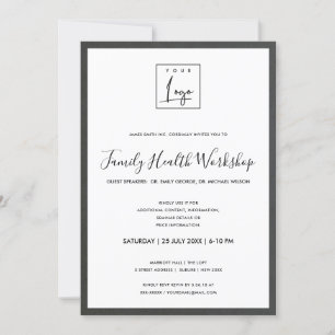INVITACIÓN GLAM GRIS MARRÓN SEDA TALLER EVENTO GALA TU LOGO