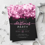 Invitación Glam Hot Pink Winter Sparkling Company Xmas Fiesta<br><div class="desc">Elegante Empresa formal y Fiesta de Navidades corporativos / Cocktail / Dinner Invitation con luces purpurinas. Impresione a sus amigos y compañeros de trabajo con este sofisticado y elegante diseño de invitación.</div>