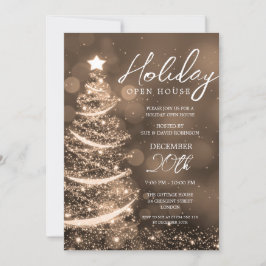 Invitación GLAM Navidades Holiday Open House Fiesta Gold