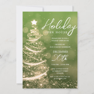 Invitación GLAM Navidades vacaciones Fiesta de la Casa Abiert