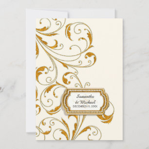 Invitación Glam Old Hollywood Regency Black Tie Event Style