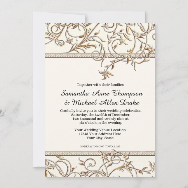 Invitación Glam Old Hollywood Regency Black Tie Lavender (Reverso)