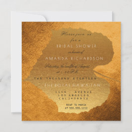 Invitación Glam Otoño Otoño Golden Leaves Bridal Shower