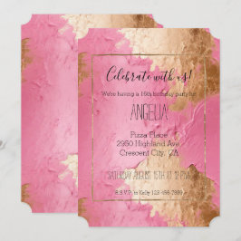 Invitación Glam Pink and Gold