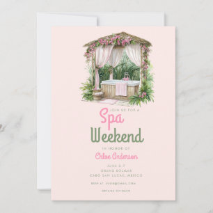 Invitación Glam Pink Summertime   Bachelorette Weekend