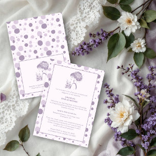 Invitación Glam Purple Shades Polka Dots Vintage Bride