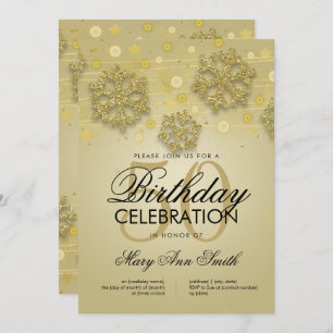 Invitación Glam, Purpurina de invierno de los 50 años de oro