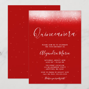 Invitación Glam Red Quinceañera