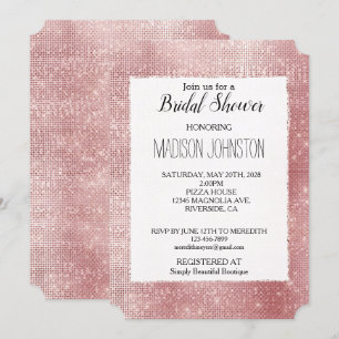 Invitación Glam Rubor Pink Glitz