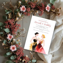 Glam Two Elegant Women Galentines Day Party