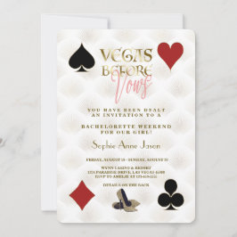Invitación Glam Vegas Before Vows Casino Gatsby Bachelorette