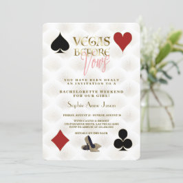 Invitación Glam Vegas Before Vows Casino Gatsby Bachelorette