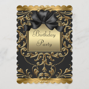 Invitación Glamorosa fiesta de cumpleaños Art Deco