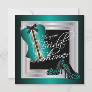 Invitación Glamorosa Lingerie Bridal Shower Mint Green