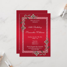 Glamorosas joyas rojas de rubí y cumpleaños Purpur