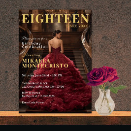 Invitación Glamoroso Estilo Revista 18 cumpleaños