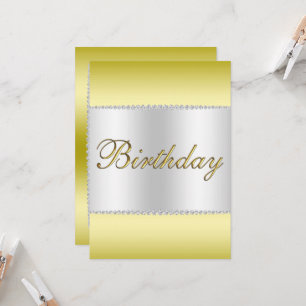 Invitación Glamoroso oro, plata y gemas cumpleaños