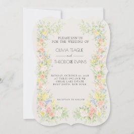 Invitación Glamorous Regency Garden Wedding Invitations 