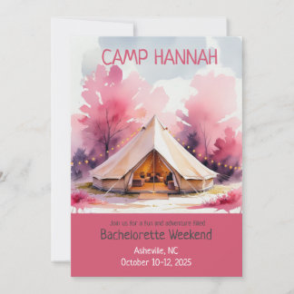 Invitación Glamour Bachelorette Weekend acuarela