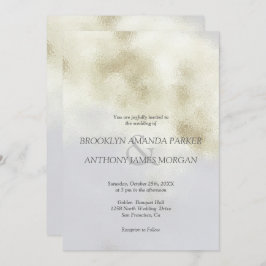 Invitación Glamour Boda óptico blanco