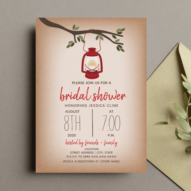 Invitación Glamour Bridal Shower - Linterna roja (Subido por el creador)