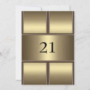 Invitación Glamour de oro de cumpleaños