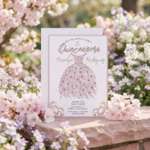 Invitación Glamurosa Sweet 15 Quinceañera