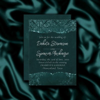 Glimmery Verde azulada Grunge | Rich Dark Green Gl
