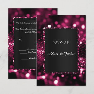 Invitación GLITTER SATIN ELEGANTE LUJO rsvp