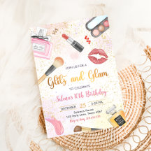 Glitz Glam Glamor Spa Fiesta Chica Makeup Cumpleañ