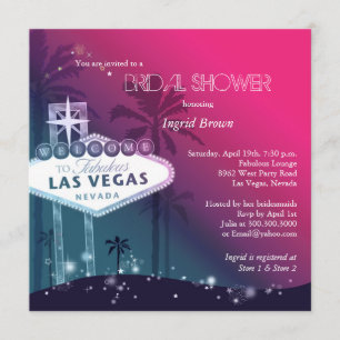 Invitación Glitz & Glam Las Vegas Bridal Shower