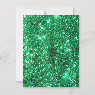 Invitación Glitzy Green Purpurina