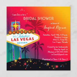Invitación Glitzy Las Vegas Bridal Shower