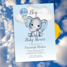 Globo Aerostático de Elefante Es un Niño Baby Show