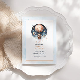 Invitación Globo aerostático "¿No es UNderful?" Cumpleaños 1