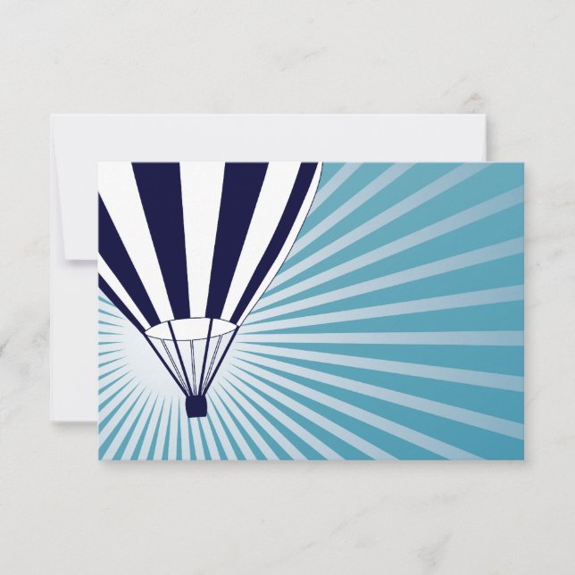 Invitación globo alto en el cielo (Anverso)